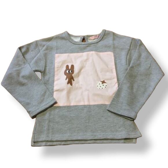Yameinixi Girls Sweatshirt‎ Size 5 110 Bunny Strawberry Instastyle Top NEW - Picture 1 of 5